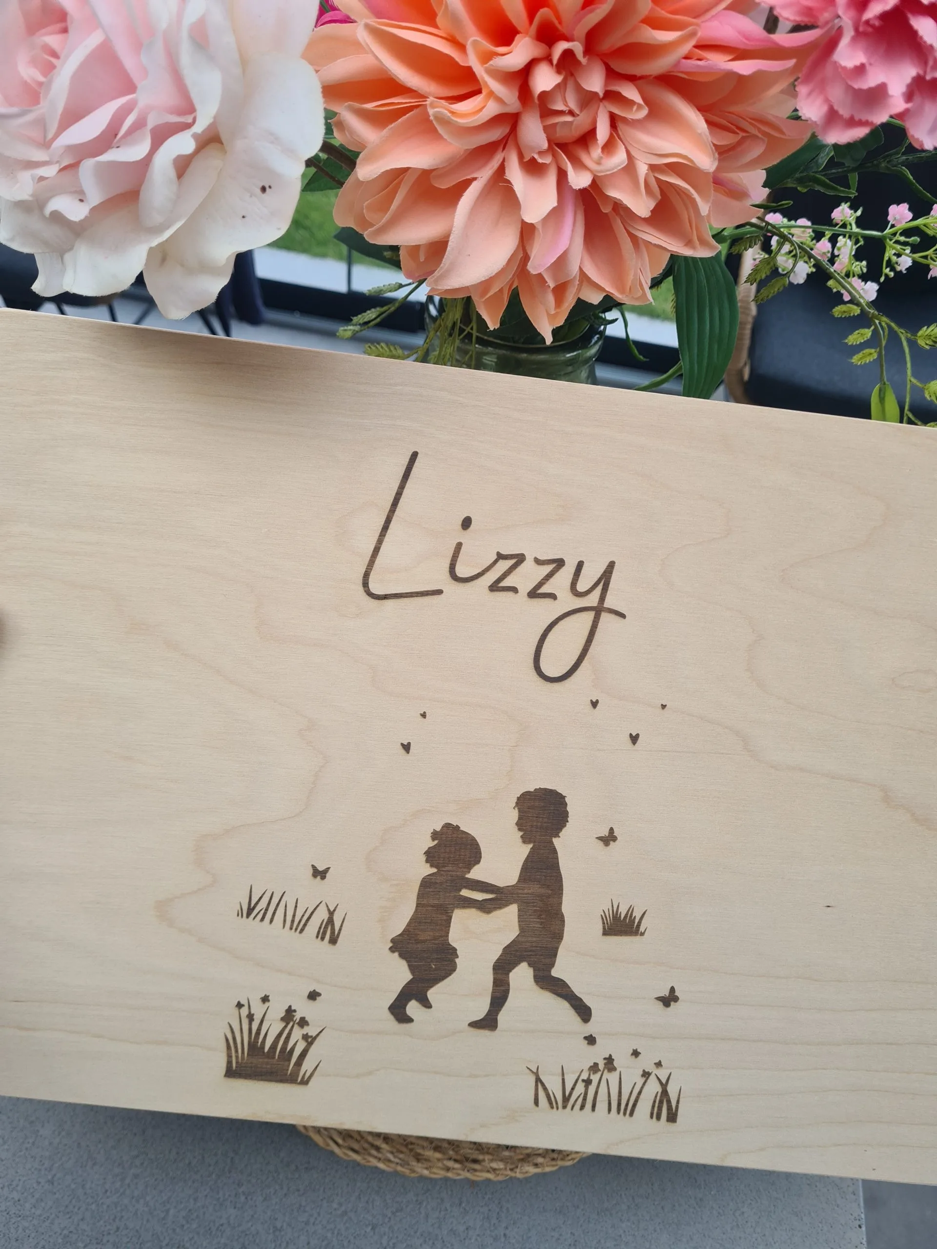 Geboortekist M hout - Afbeelding 2