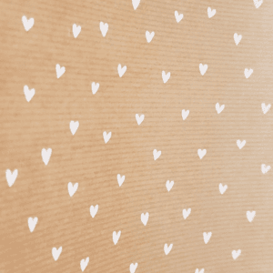 Cadeaupapier kraft hartje