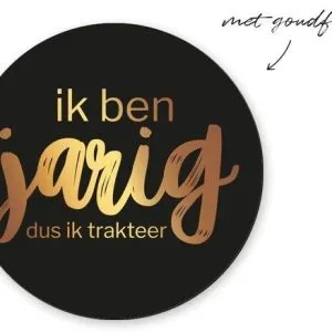 Stickers 'ik ben jarig dus ik trakteer' - 10 stuks