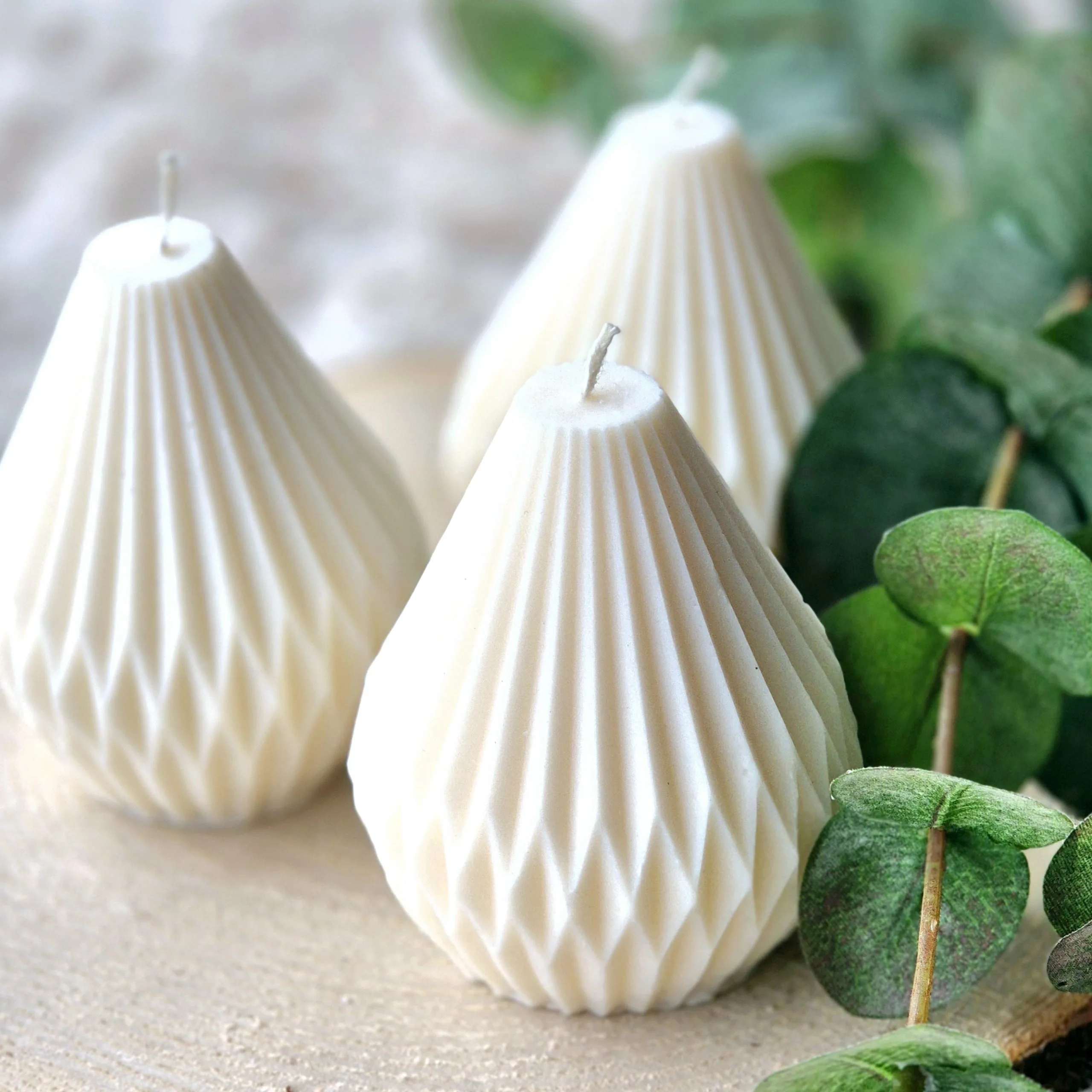 Geometrische druppel kaars - Afbeelding 3