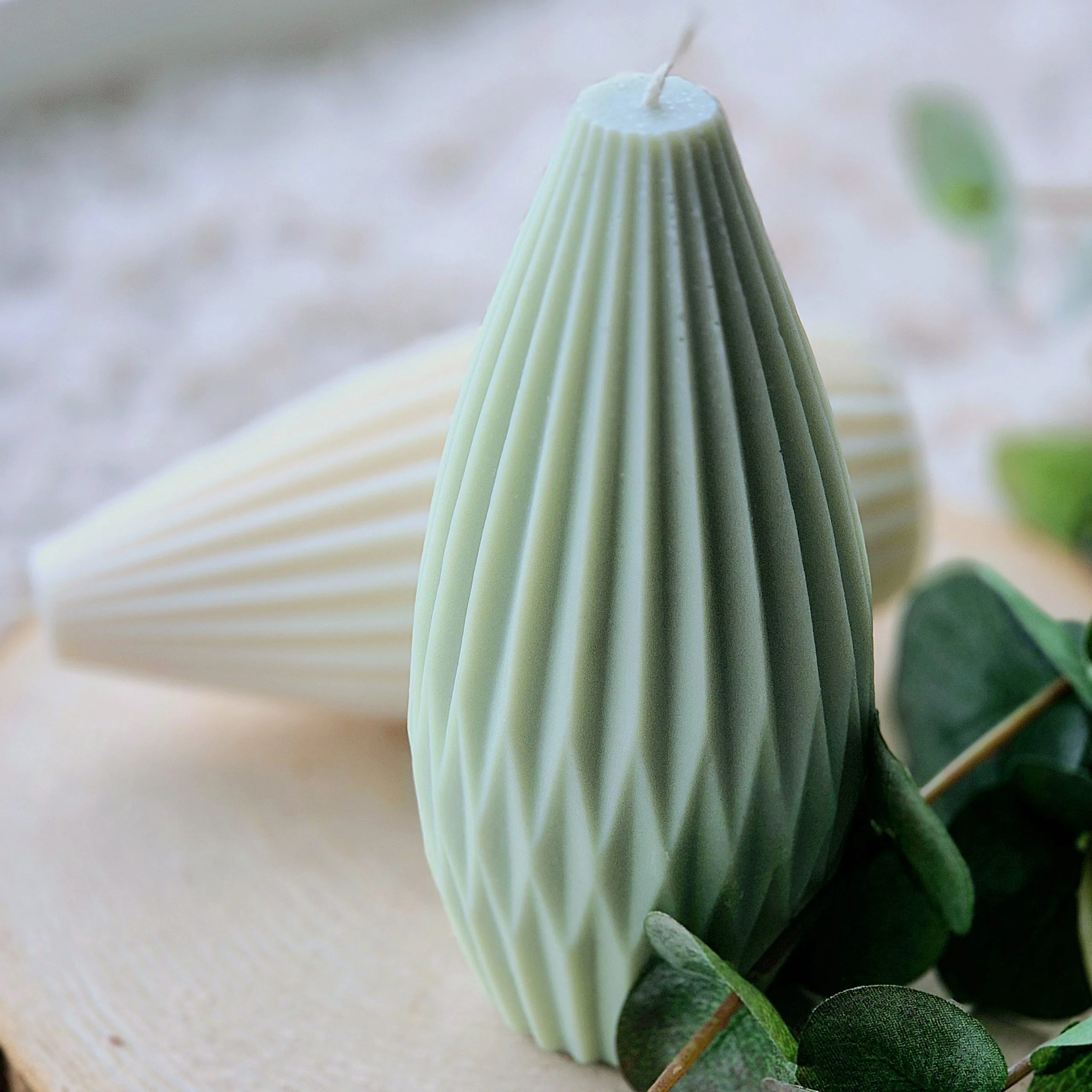 Geometrische druppel kaars - Afbeelding 2