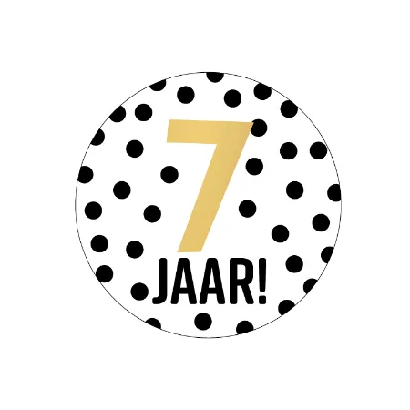 Stickers '7 jaar!' - 10 stuks