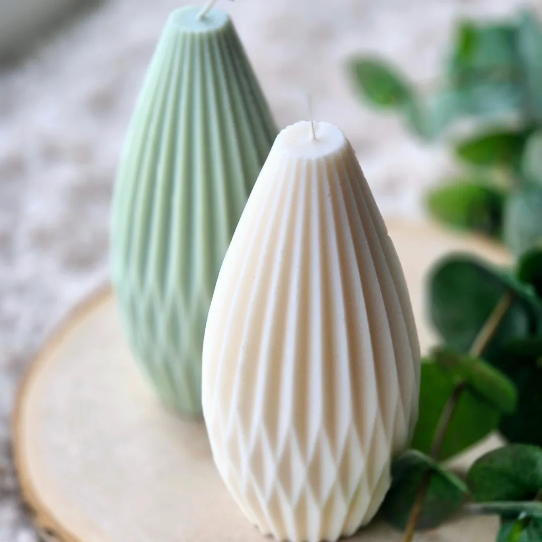 Geometrische druppel kaars - Afbeelding 4