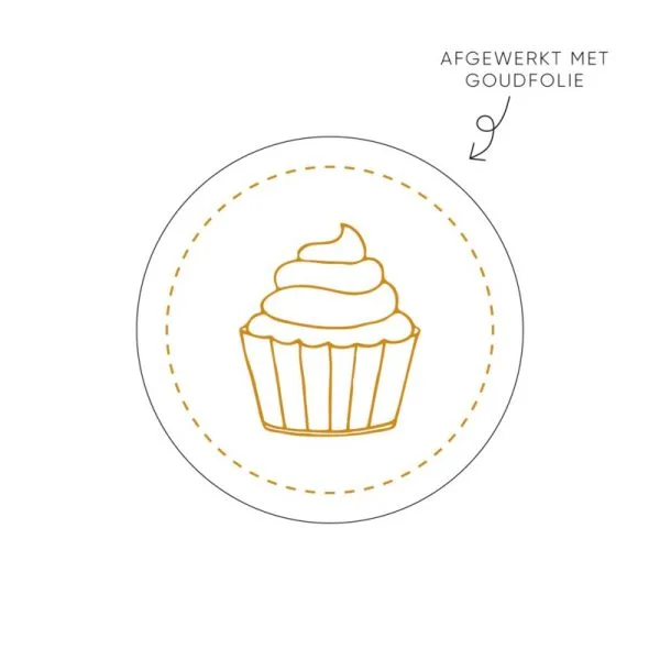 Stickers 'cupcake' - 10 stuks