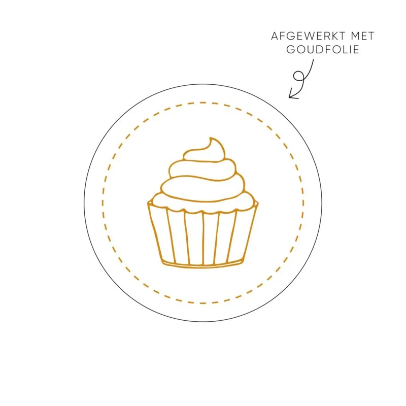 Stickers 'cupcake' - 10 stuks