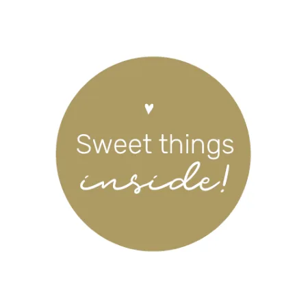 Stickers 'Sweet things inside!' - 10 stuks