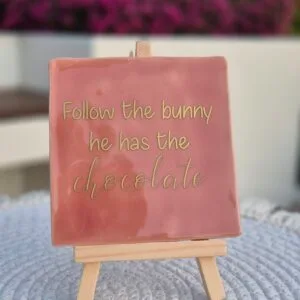 Tegeltje 'Follow the bunny'