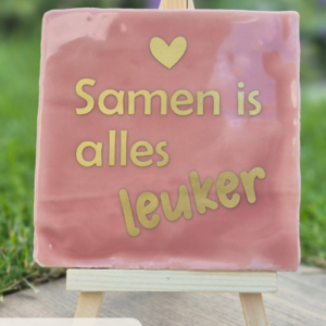 Tegeltje 'Samen is alles leuker'