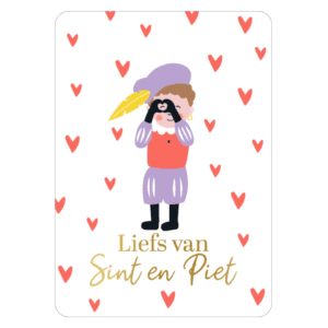 Kaart 'Liefs van Sint en Piet'