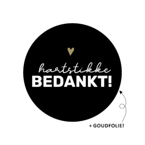Stickers 'Hartstikke bedankt!' - 10 stuks