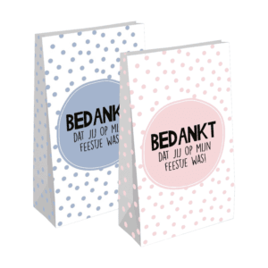 Traktatiezak 'Bedankt dat jij op mijn feestje was!'